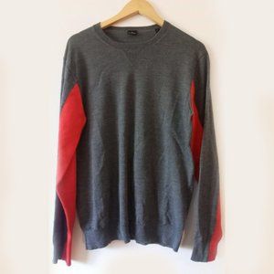 PS PAUL SMITH - Contrasting red sleeve wool sweater Sz M-L